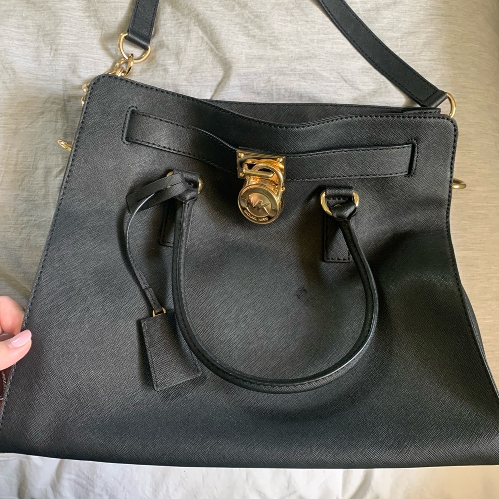 Black and gold Michael Kors Purse